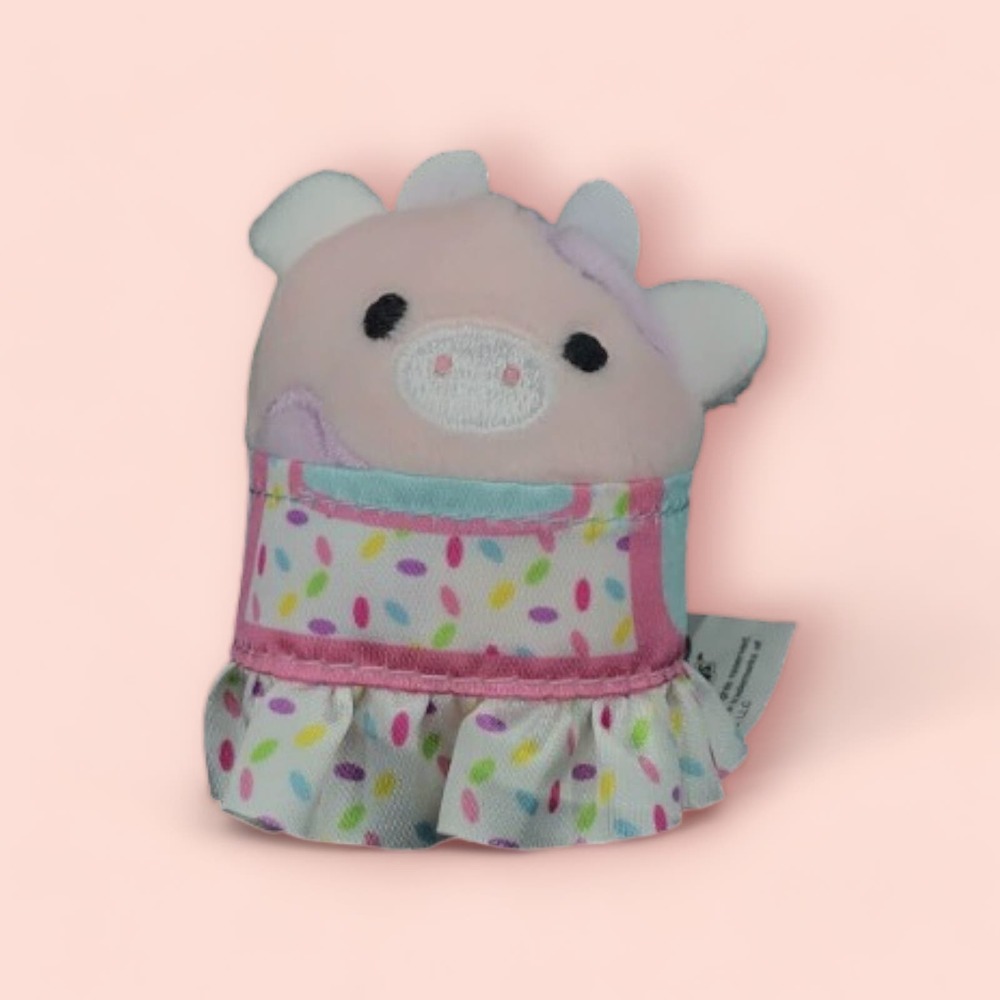 Squishville Series 3 - Patty Pink / Purple Cow - New 2" Plush